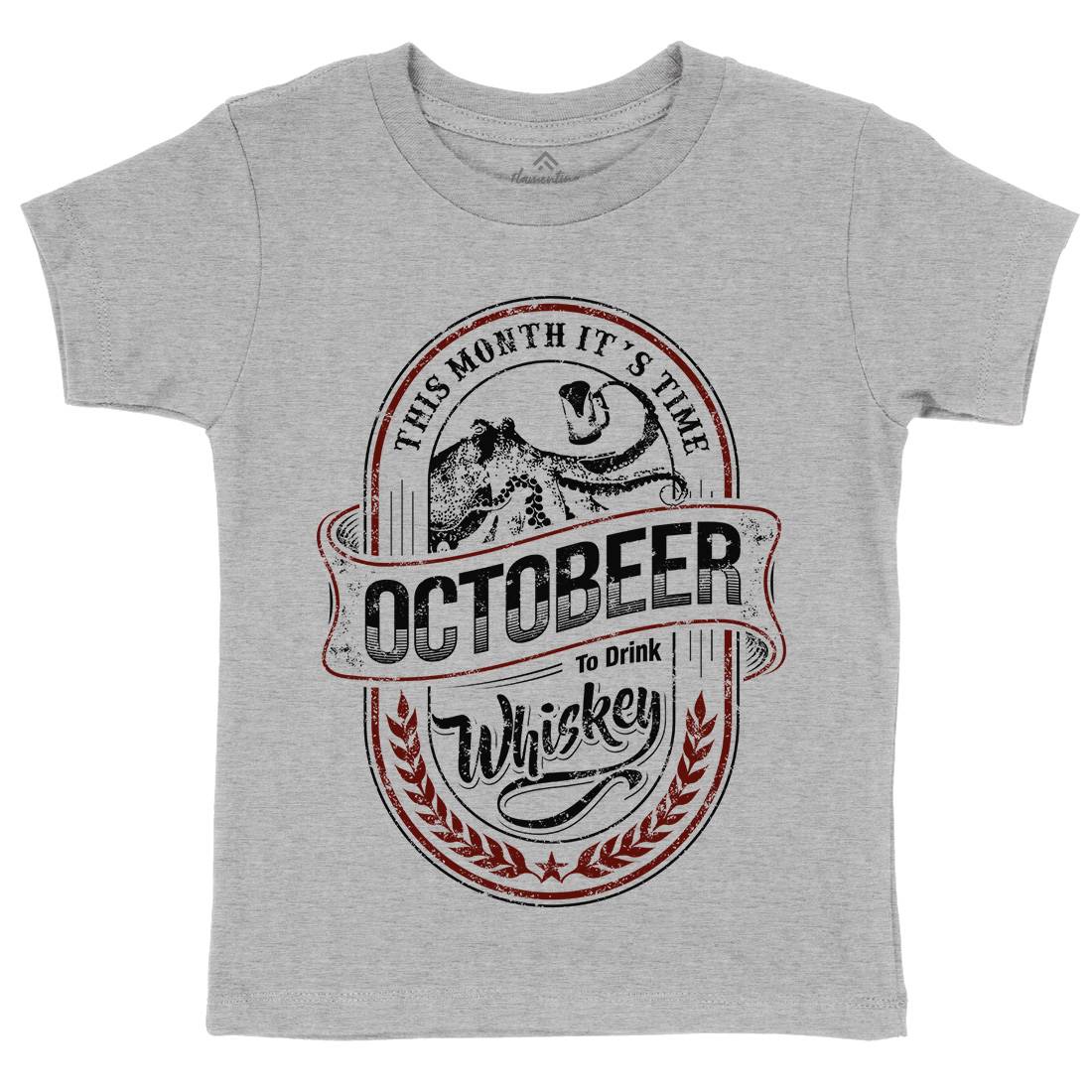 Octobeer Kids Organic Crew Neck T-Shirt Drinks D061