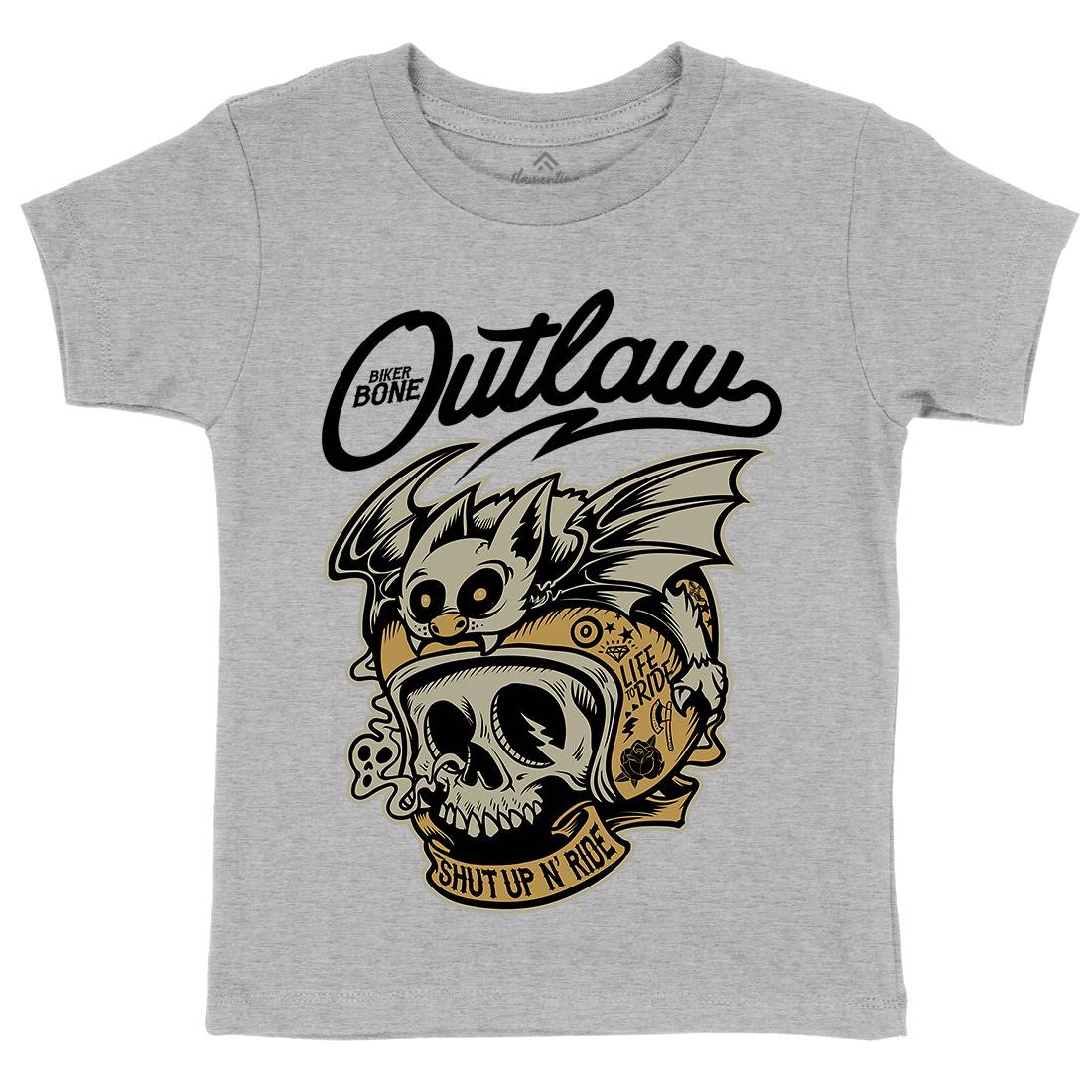 Outlaw Kids Organic Crew Neck T-Shirt Motorcycles D063