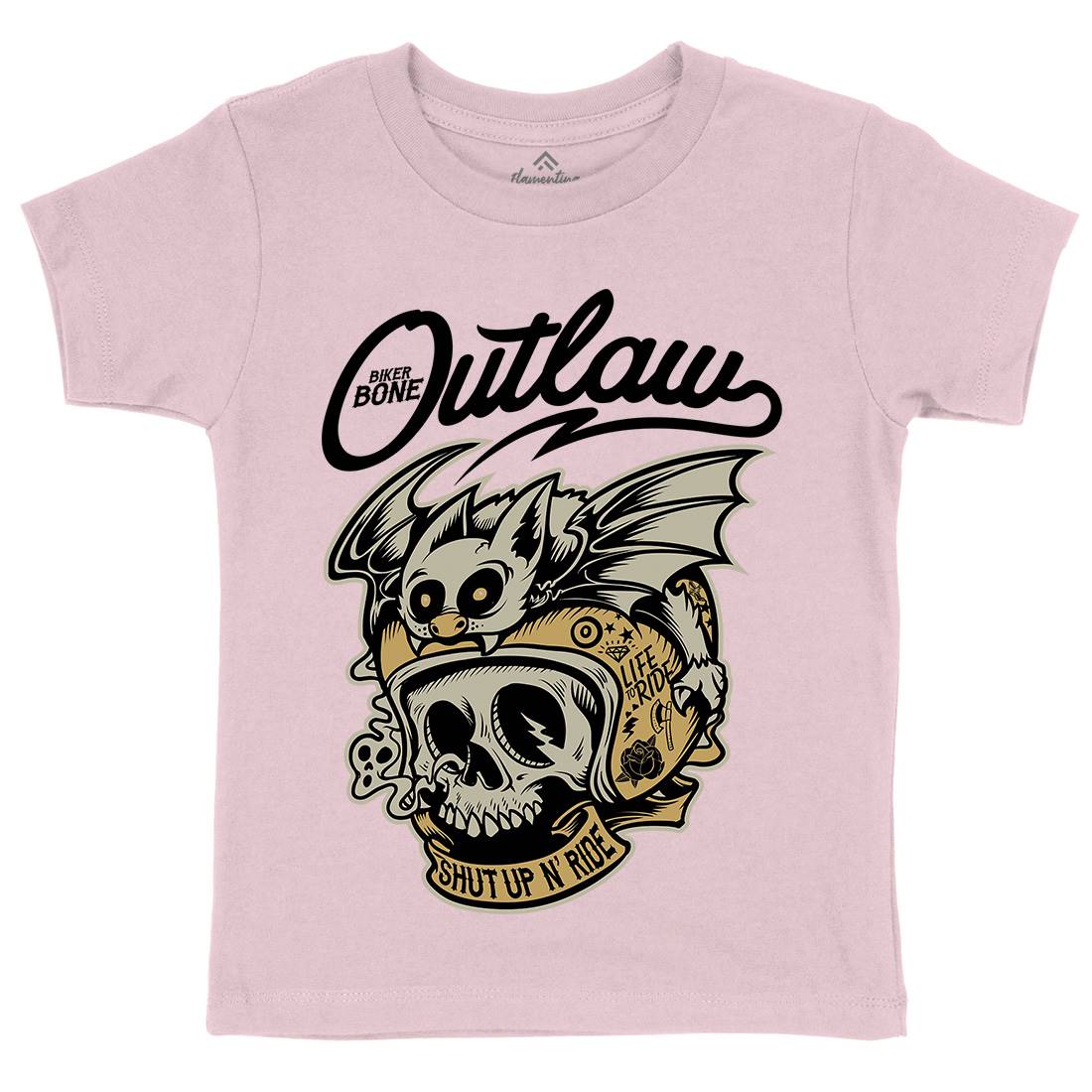 Outlaw Kids Organic Crew Neck T-Shirt Motorcycles D063