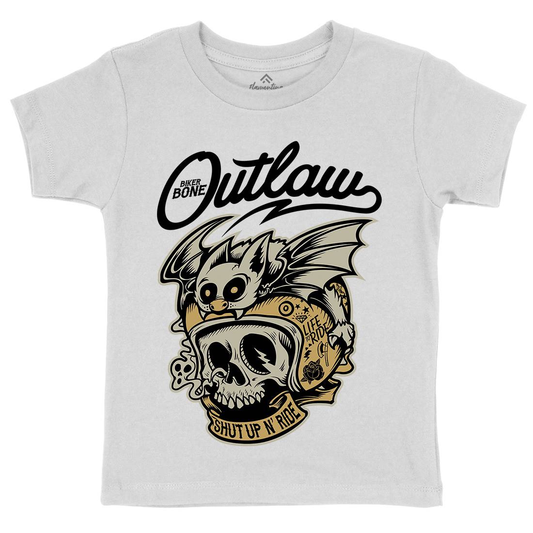 Outlaw Kids Crew Neck T-Shirt Motorcycles D063