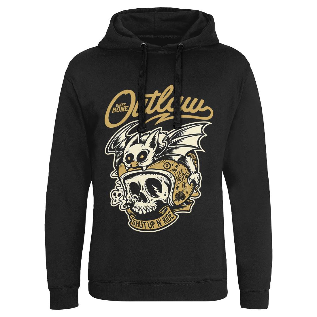 Outlaw Mens Hoodie Without Pocket Motorcycles D063
