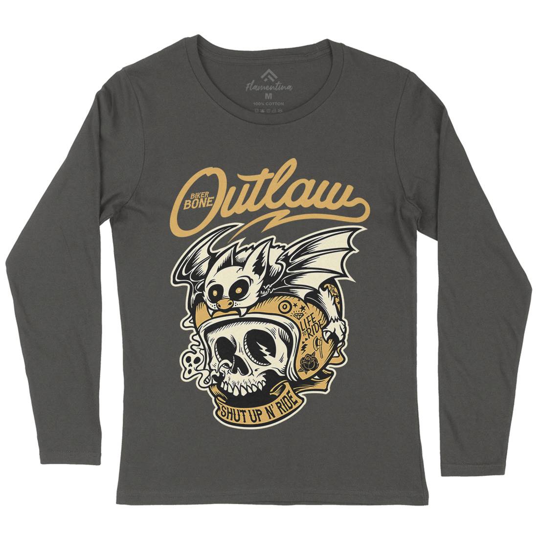 Outlaw Womens Long Sleeve T-Shirt Motorcycles D063