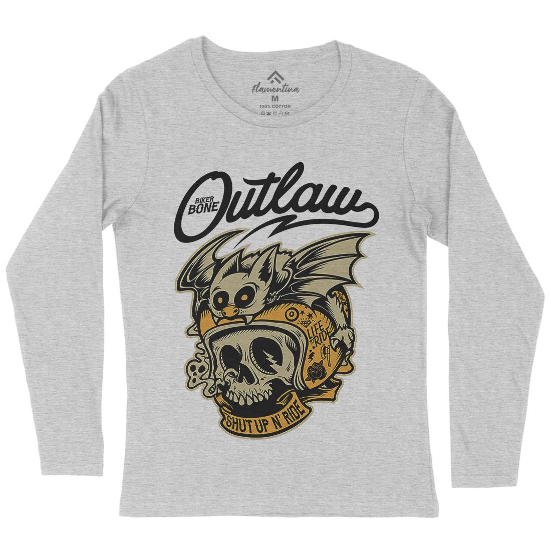 Outlaw Womens Long Sleeve T-Shirt Motorcycles D063