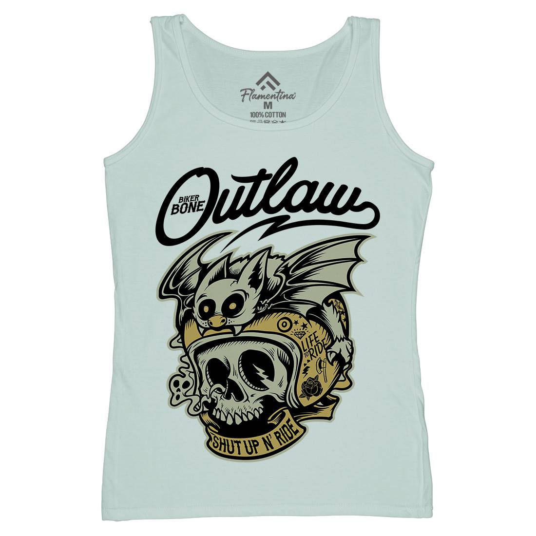 Outlaw Womens Organic Tank Top Vest Motorcycles D063