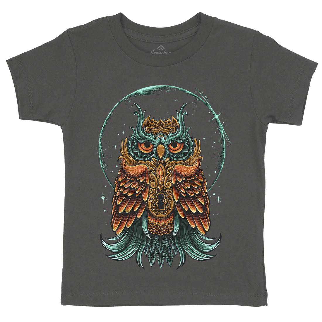 Owl Kids Crew Neck T-Shirt Animals D064