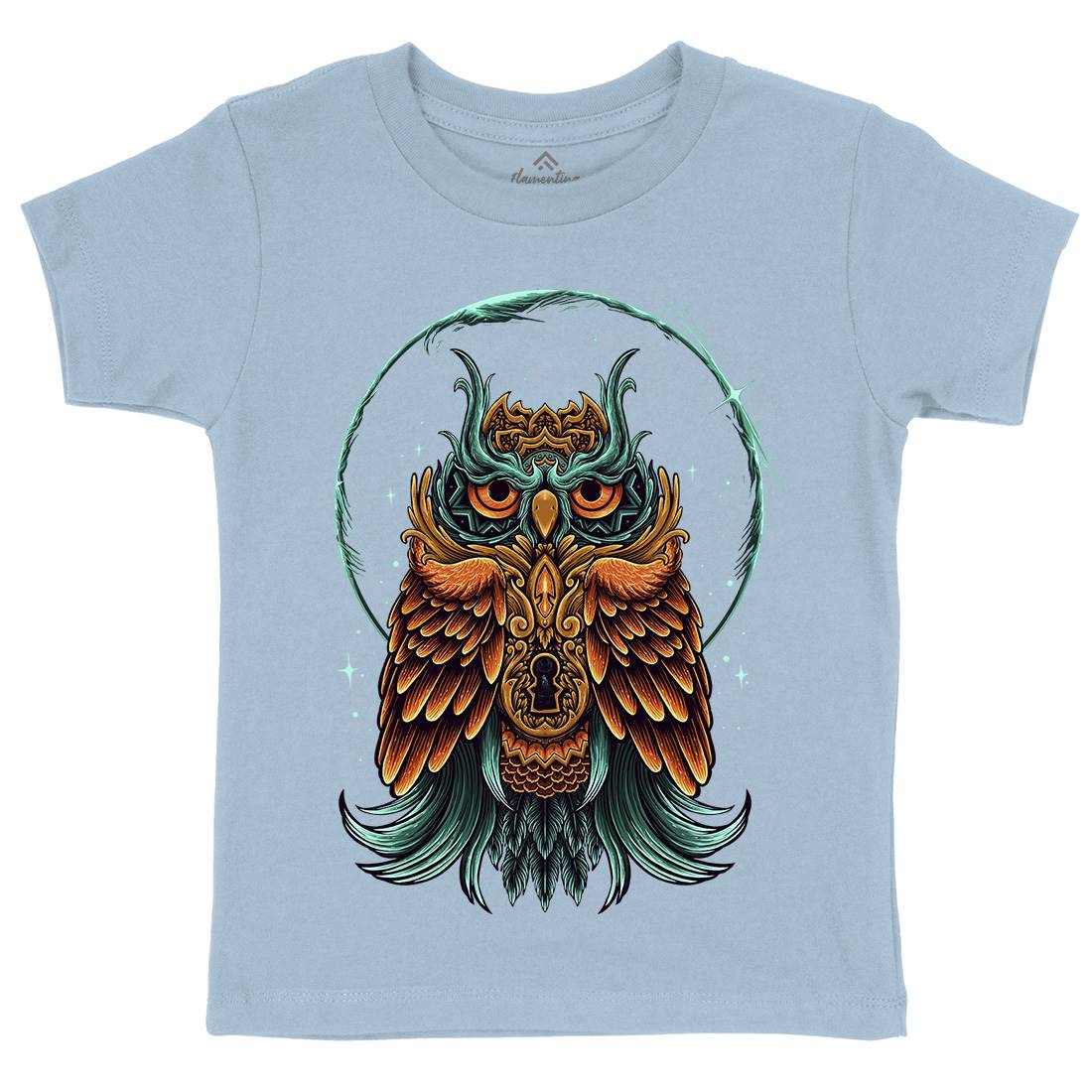 Owl Kids Organic Crew Neck T-Shirt Animals D064