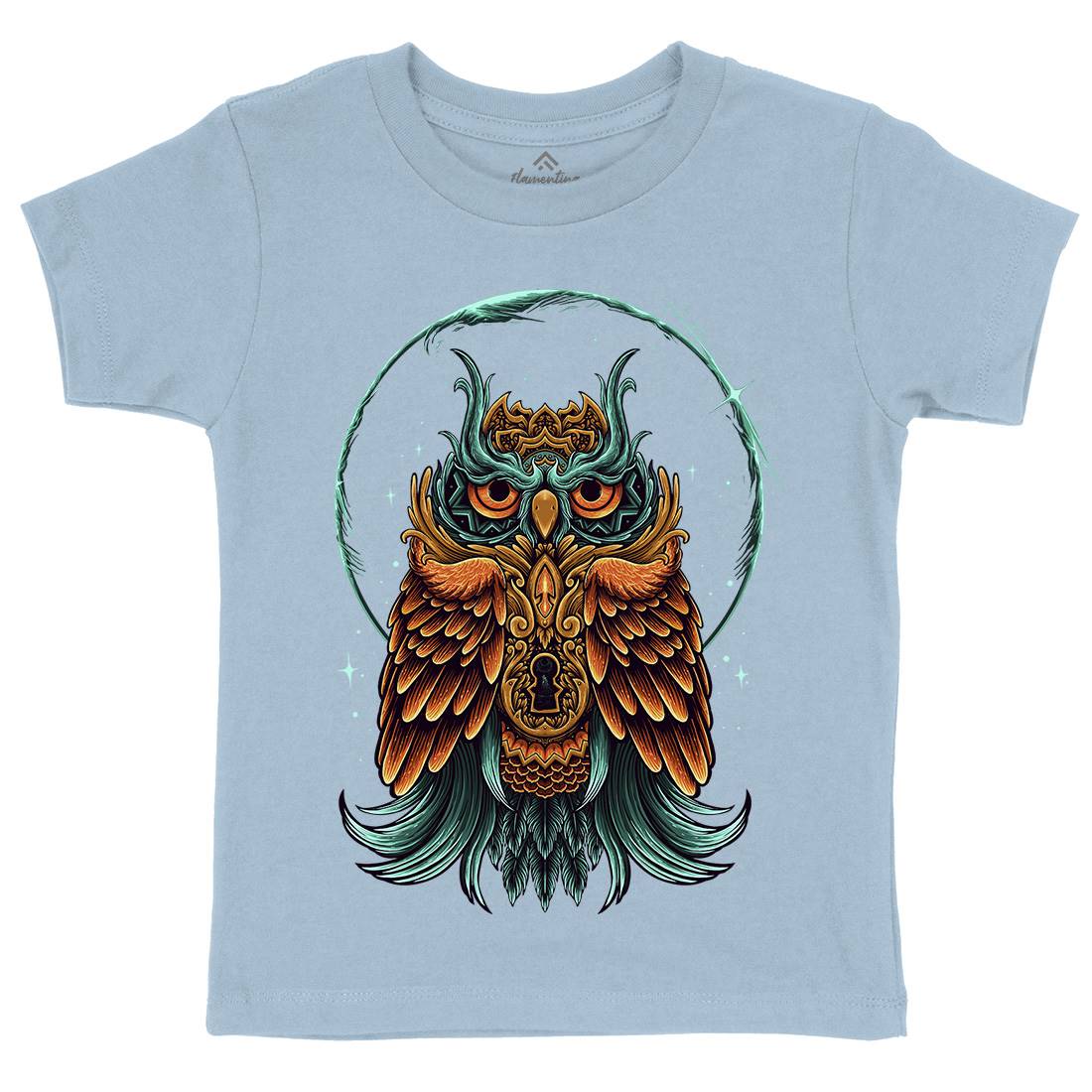 Owl Kids Crew Neck T-Shirt Animals D064