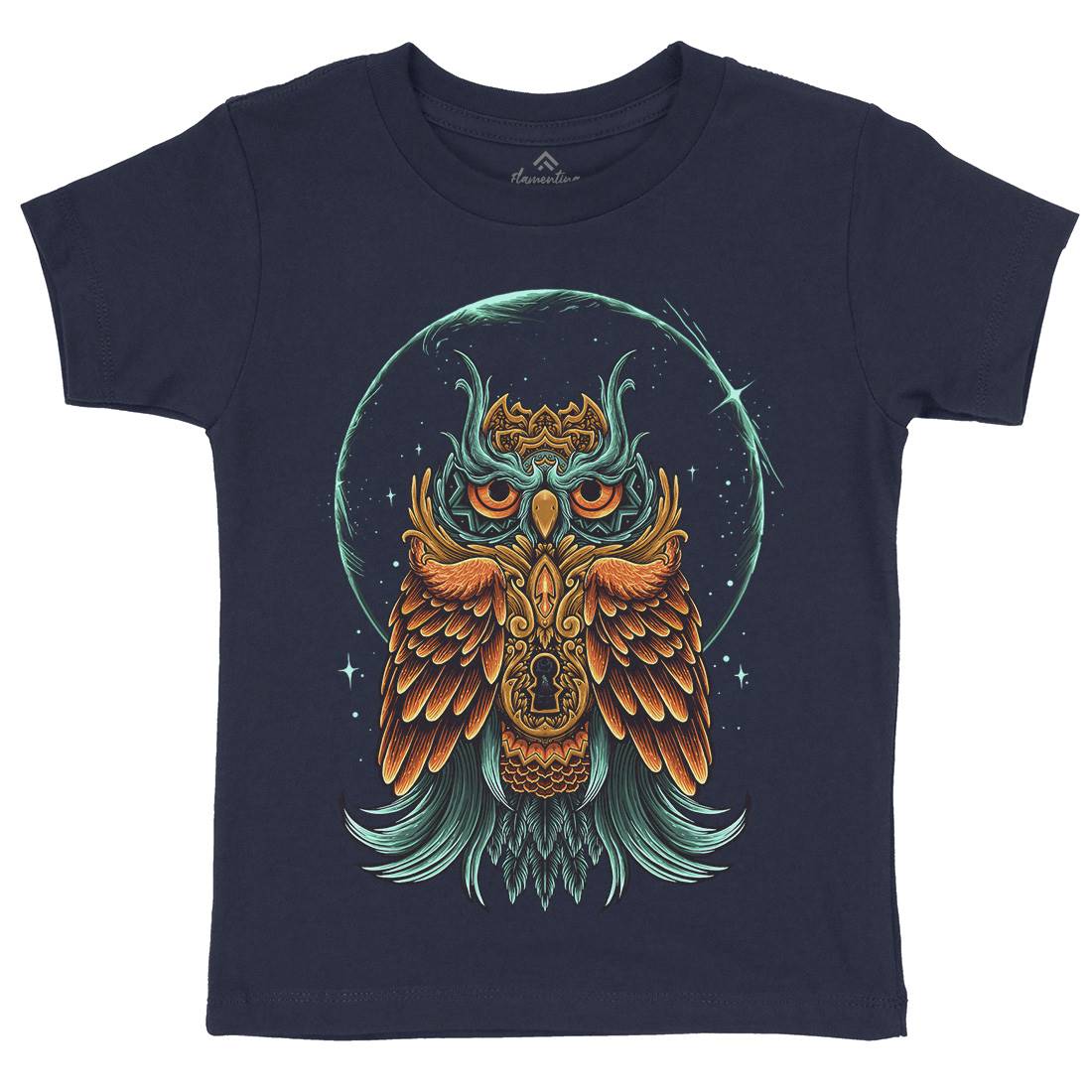 Owl Kids Crew Neck T-Shirt Animals D064
