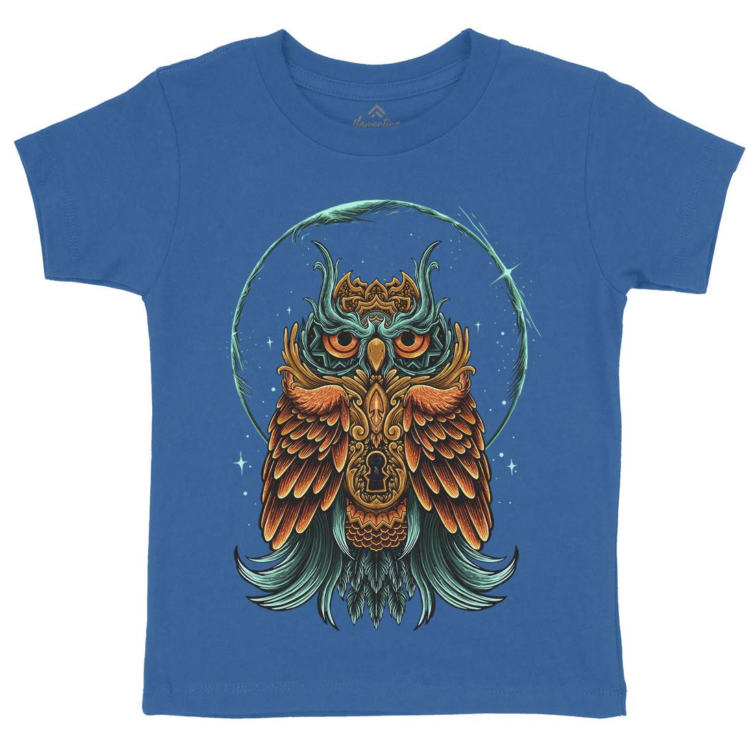 Owl Kids Crew Neck T-Shirt Animals D064