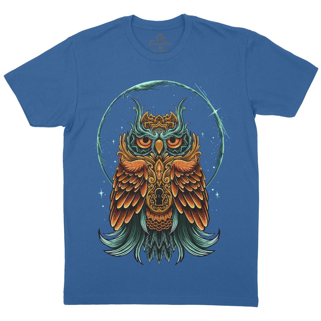 Owl Mens Crew Neck T-Shirt Animals D064