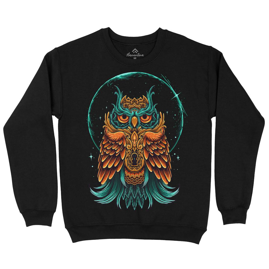 Owl Mens Crew Neck Sweatshirt Animals D064