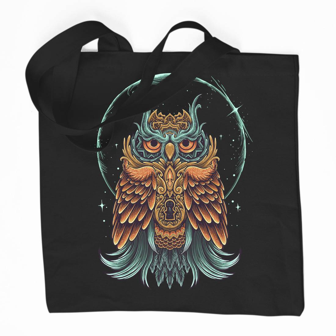 Owl Organic Premium Cotton Tote Bag Animals D064