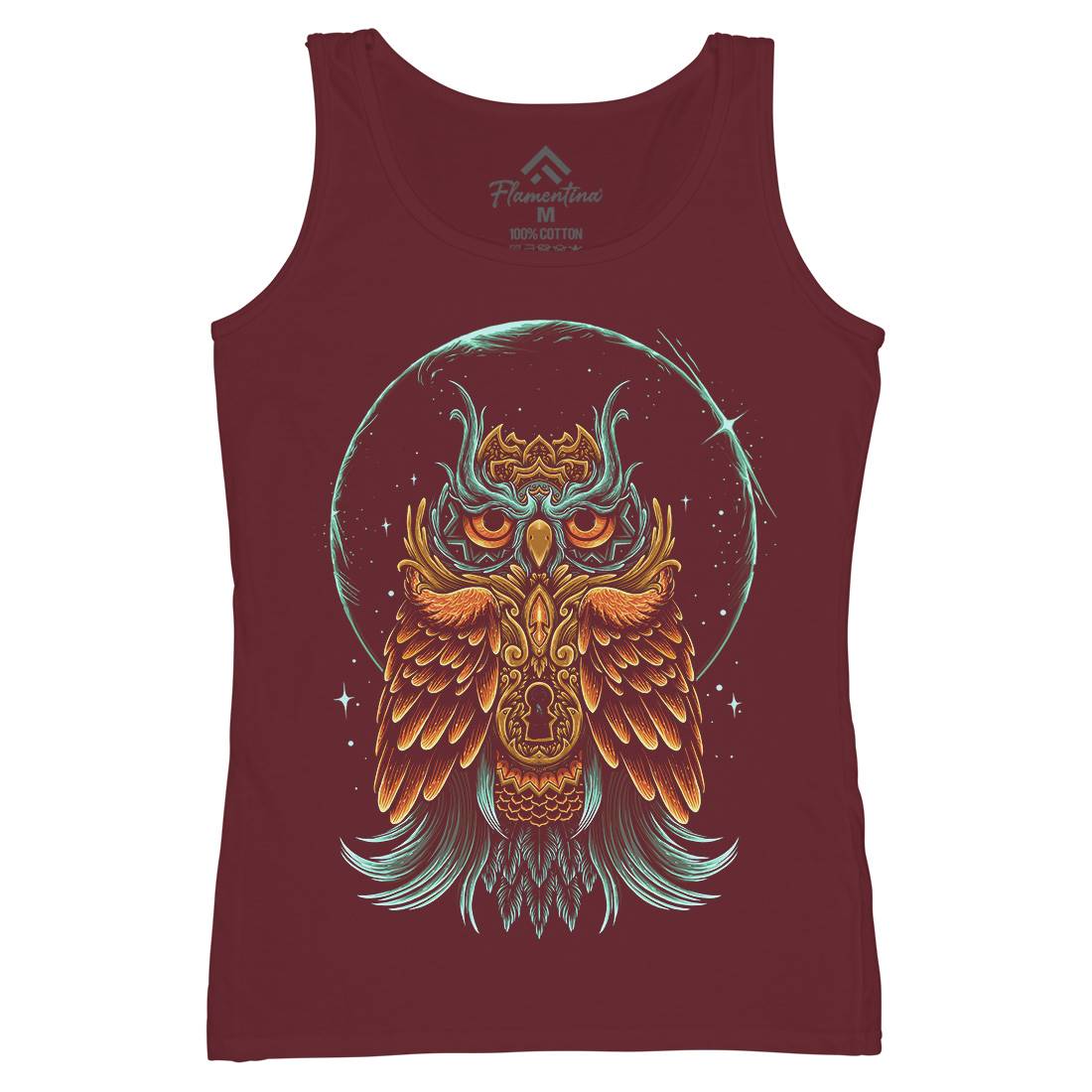 Owl Womens Organic Tank Top Vest Animals D064