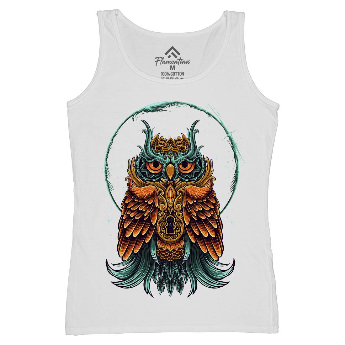 Owl Womens Organic Tank Top Vest Animals D064