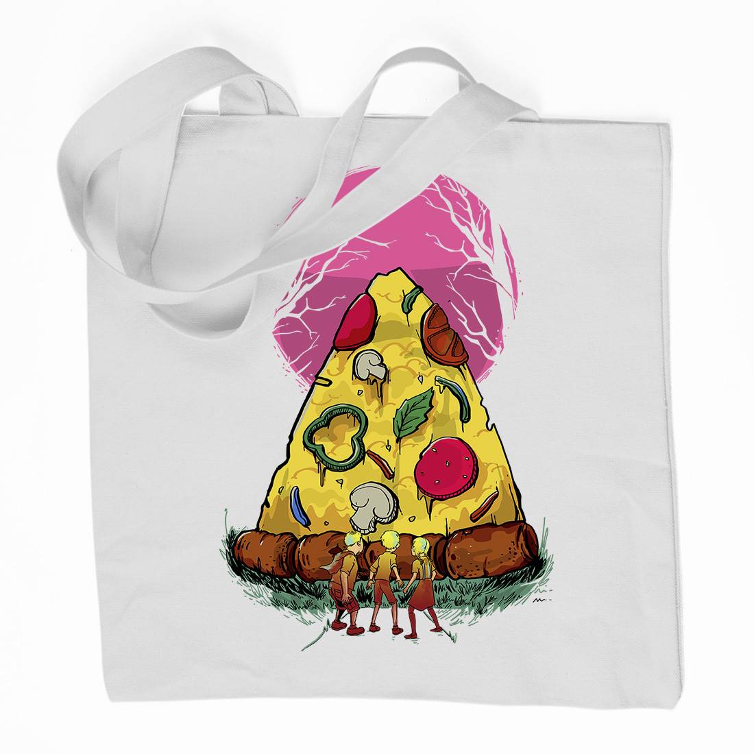 Pizza Monster Organic Premium Cotton Tote Bag Food D065