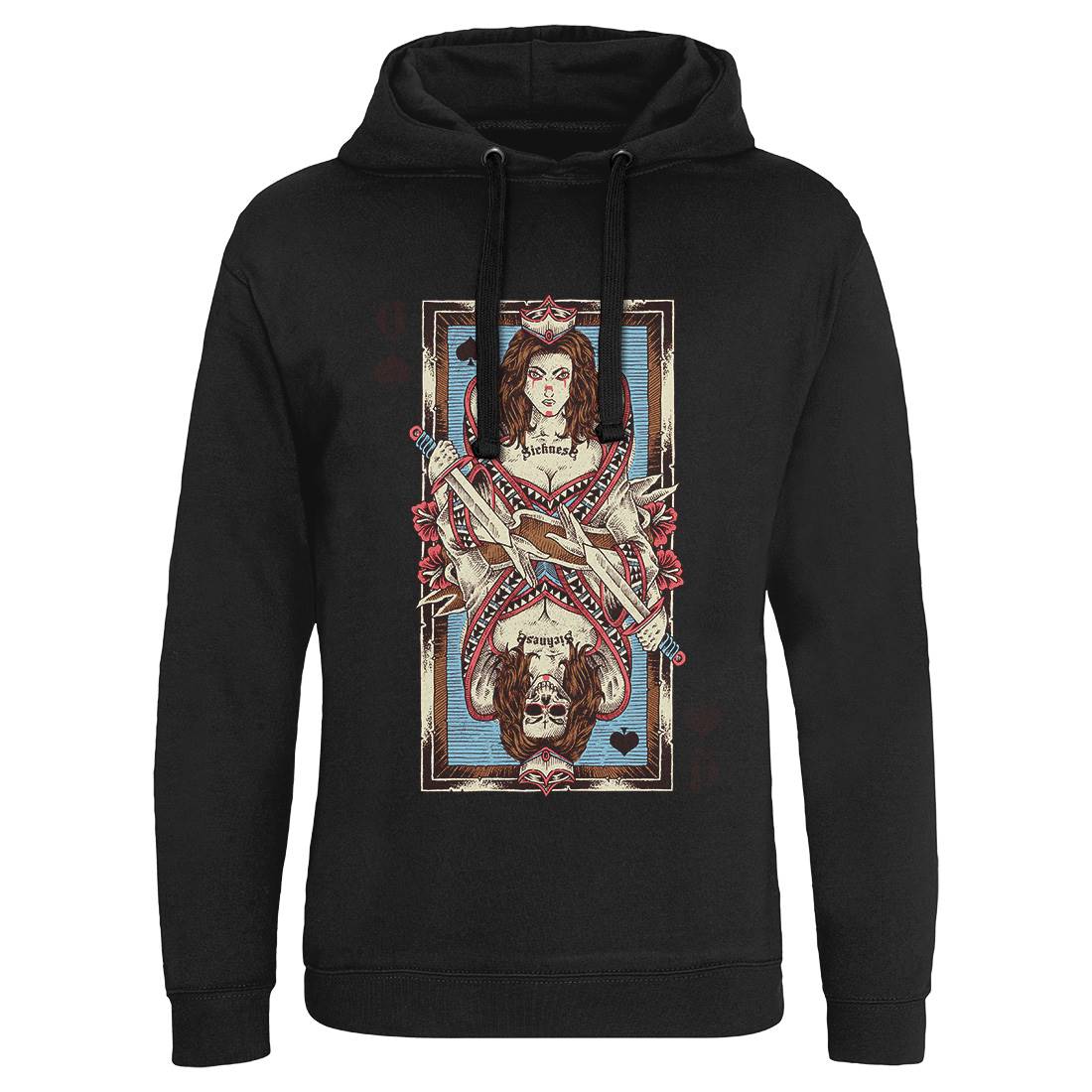 Queen Card Mens Hoodie Without Pocket Horror D068