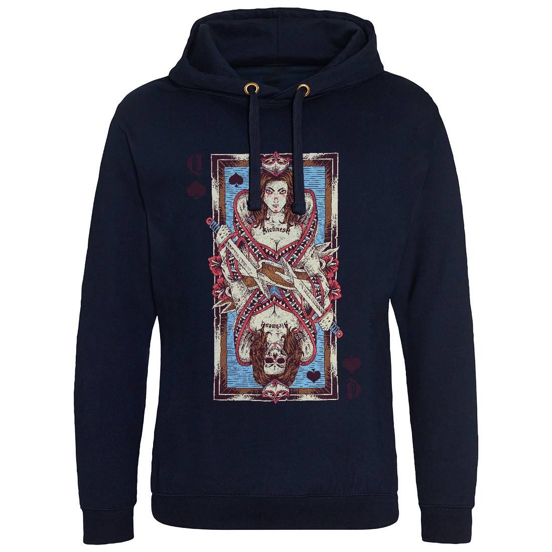 Queen Card Mens Hoodie Without Pocket Horror D068