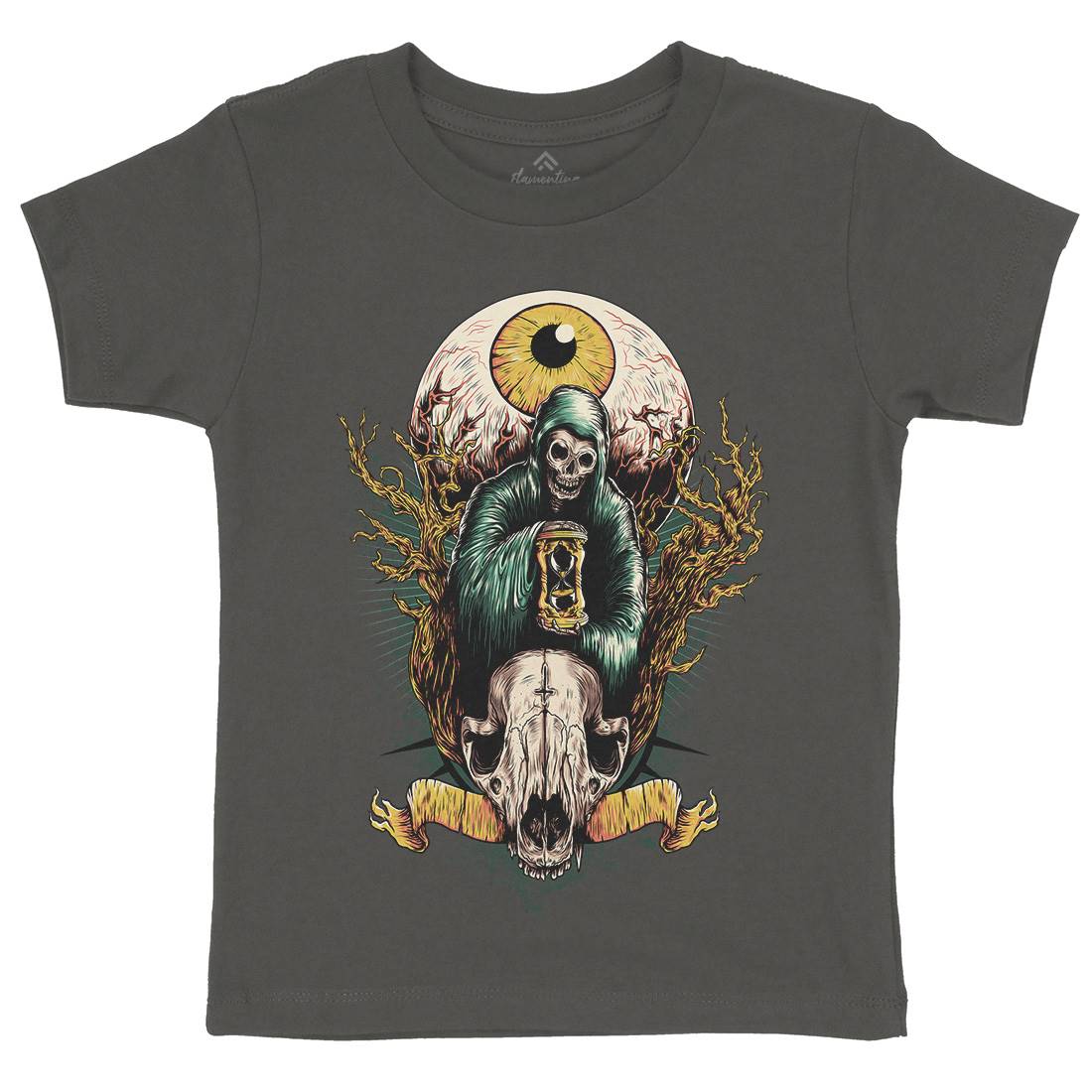Reaper Eye Kids Organic Crew Neck T-Shirt Horror D069