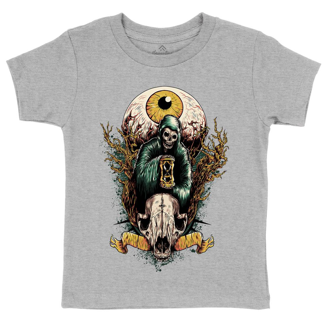 Reaper Eye Kids Crew Neck T-Shirt Horror D069