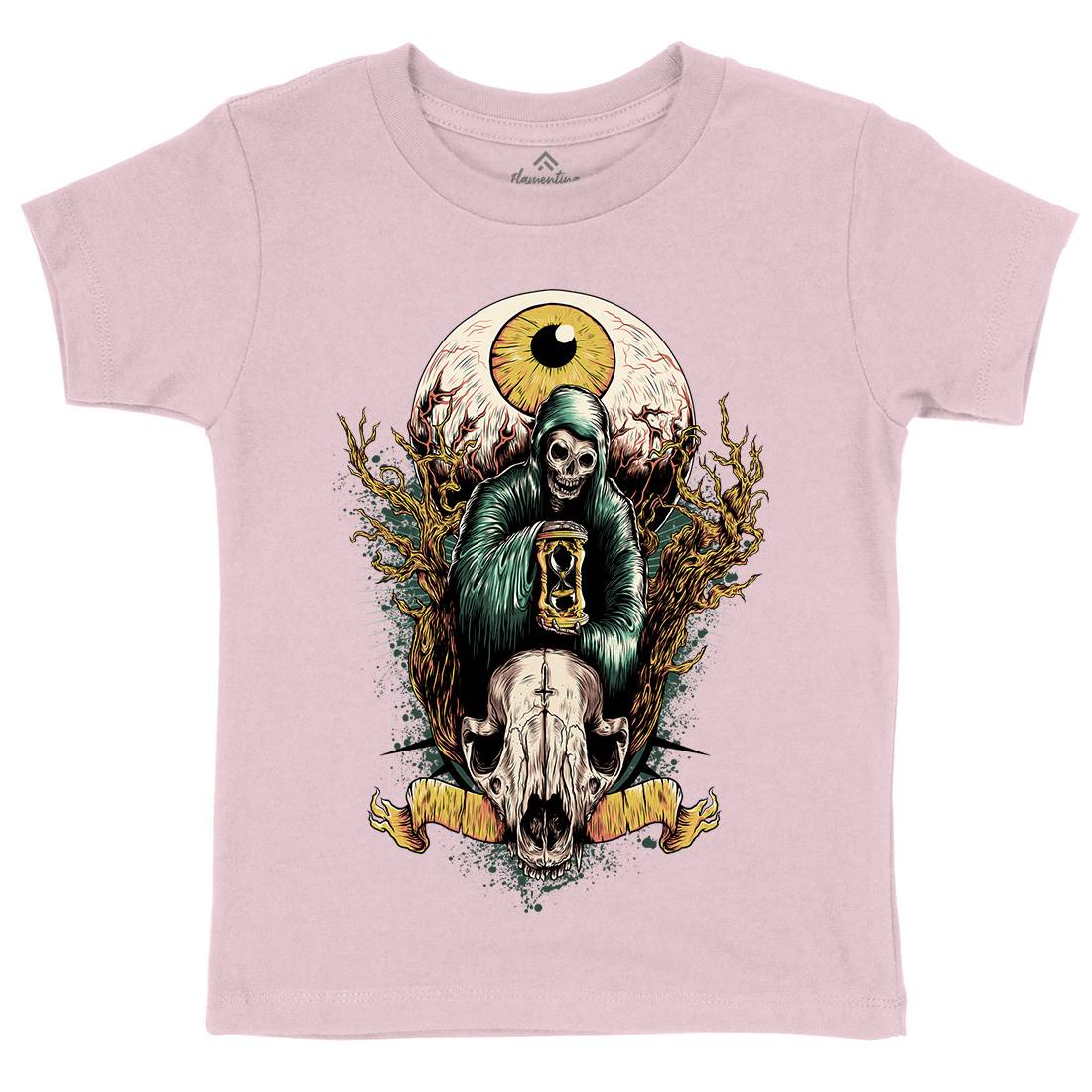 Reaper Eye Kids Crew Neck T-Shirt Horror D069