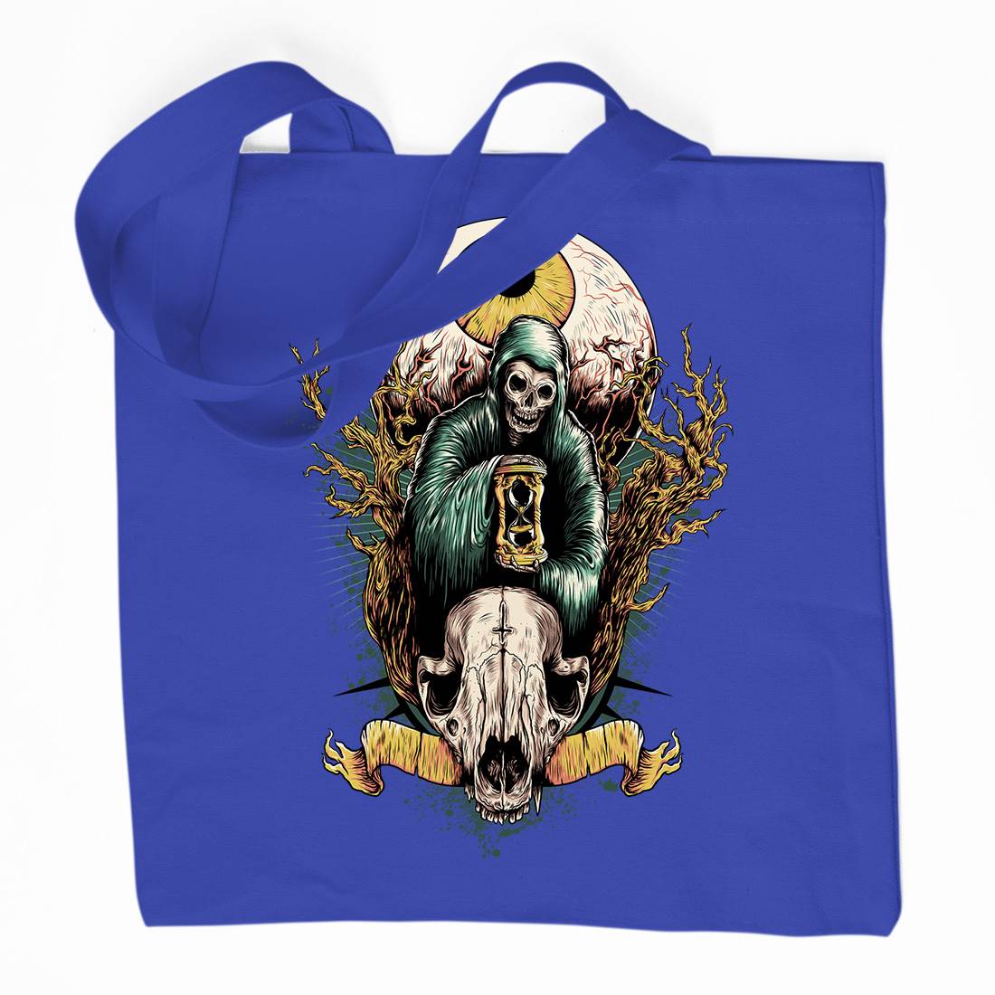 Reaper Eye Organic Premium Cotton Tote Bag Horror D069