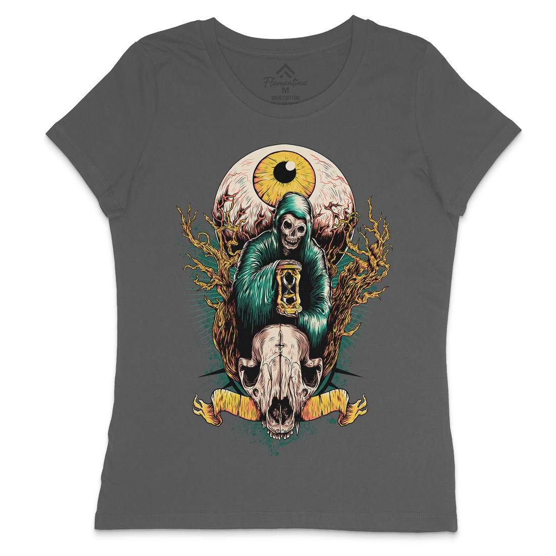 Reaper Eye Womens Crew Neck T-Shirt Horror D069