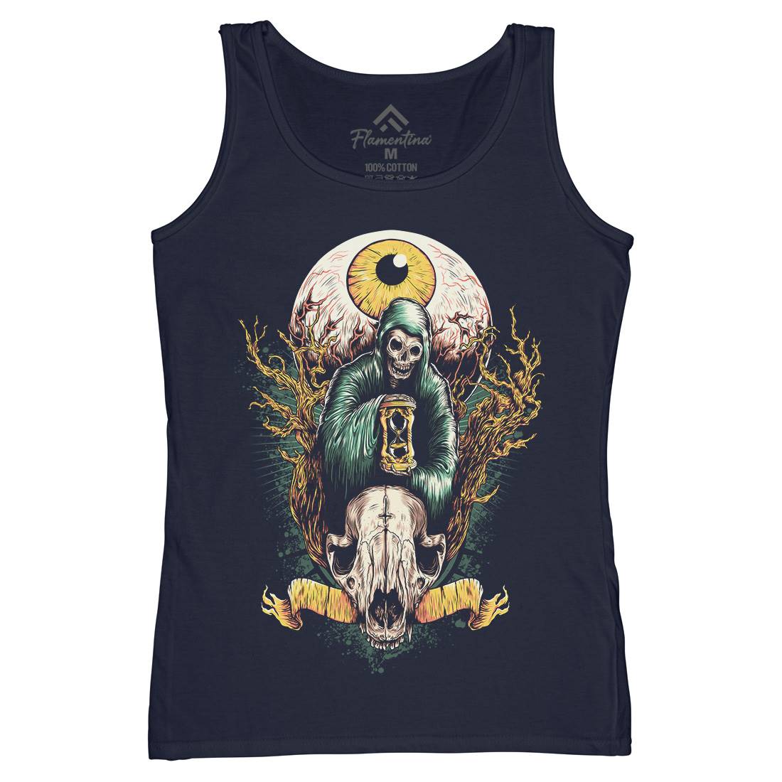 Reaper Eye Womens Organic Tank Top Vest Horror D069
