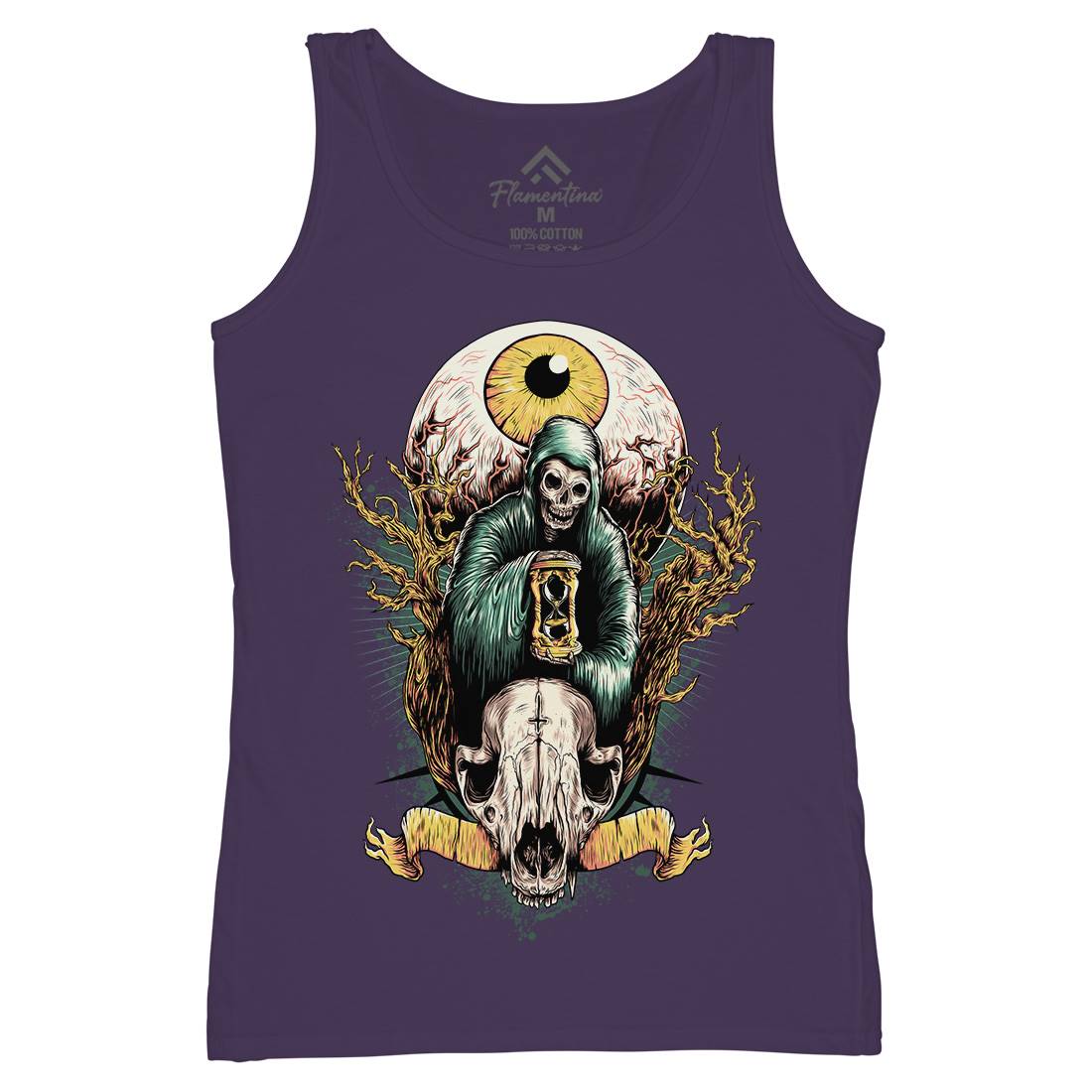 Reaper Eye Womens Organic Tank Top Vest Horror D069