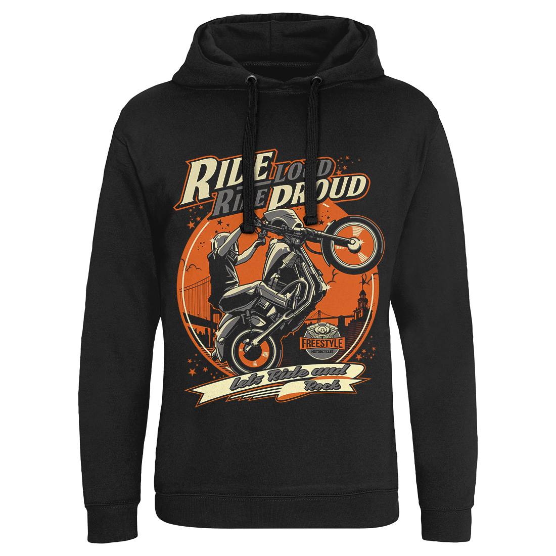 Ride Proud Mens Hoodie Without Pocket Motorcycles D070