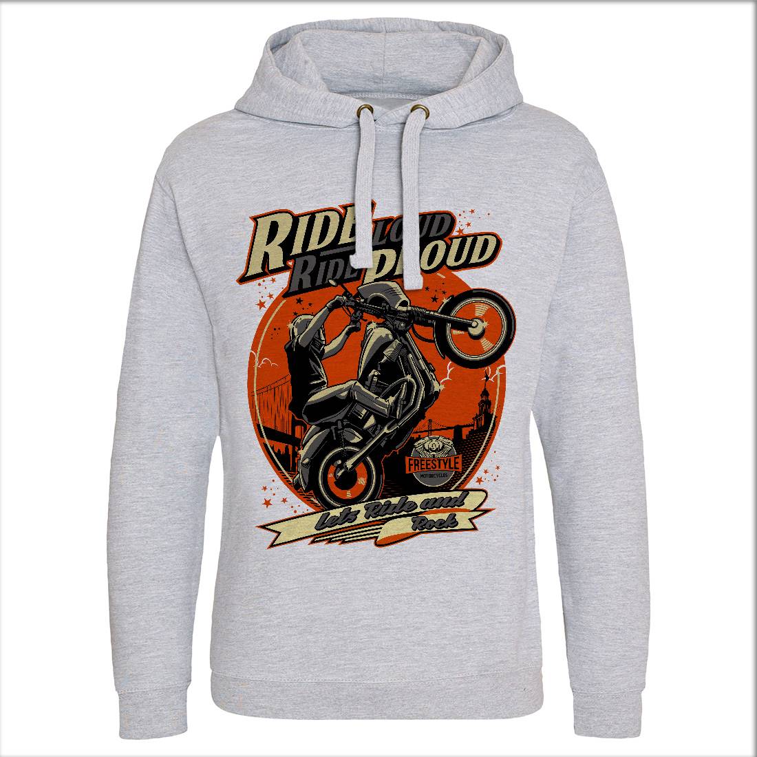 Ride Proud Mens Hoodie Without Pocket Motorcycles D070
