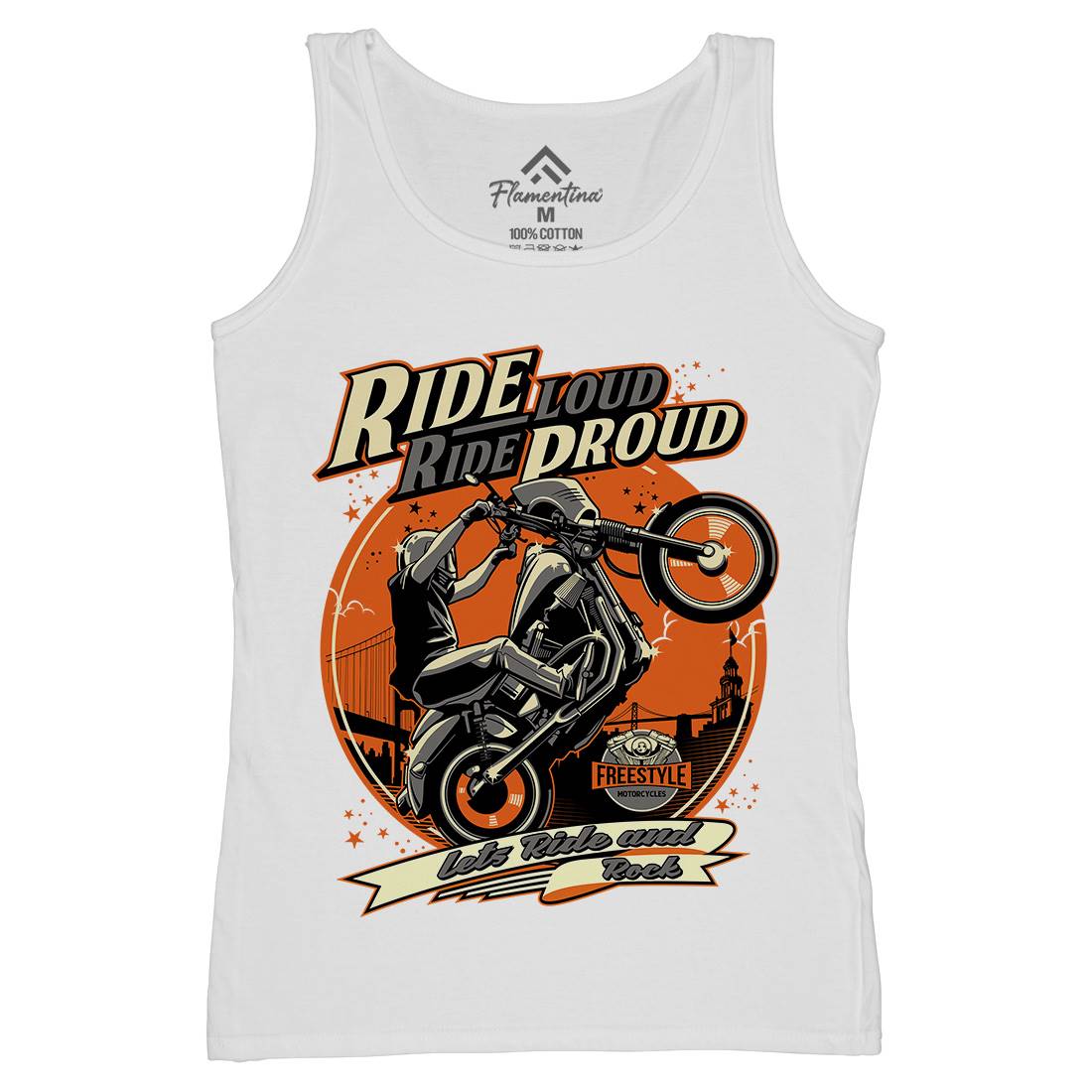 Ride Proud Womens Organic Tank Top Vest Motorcycles D070