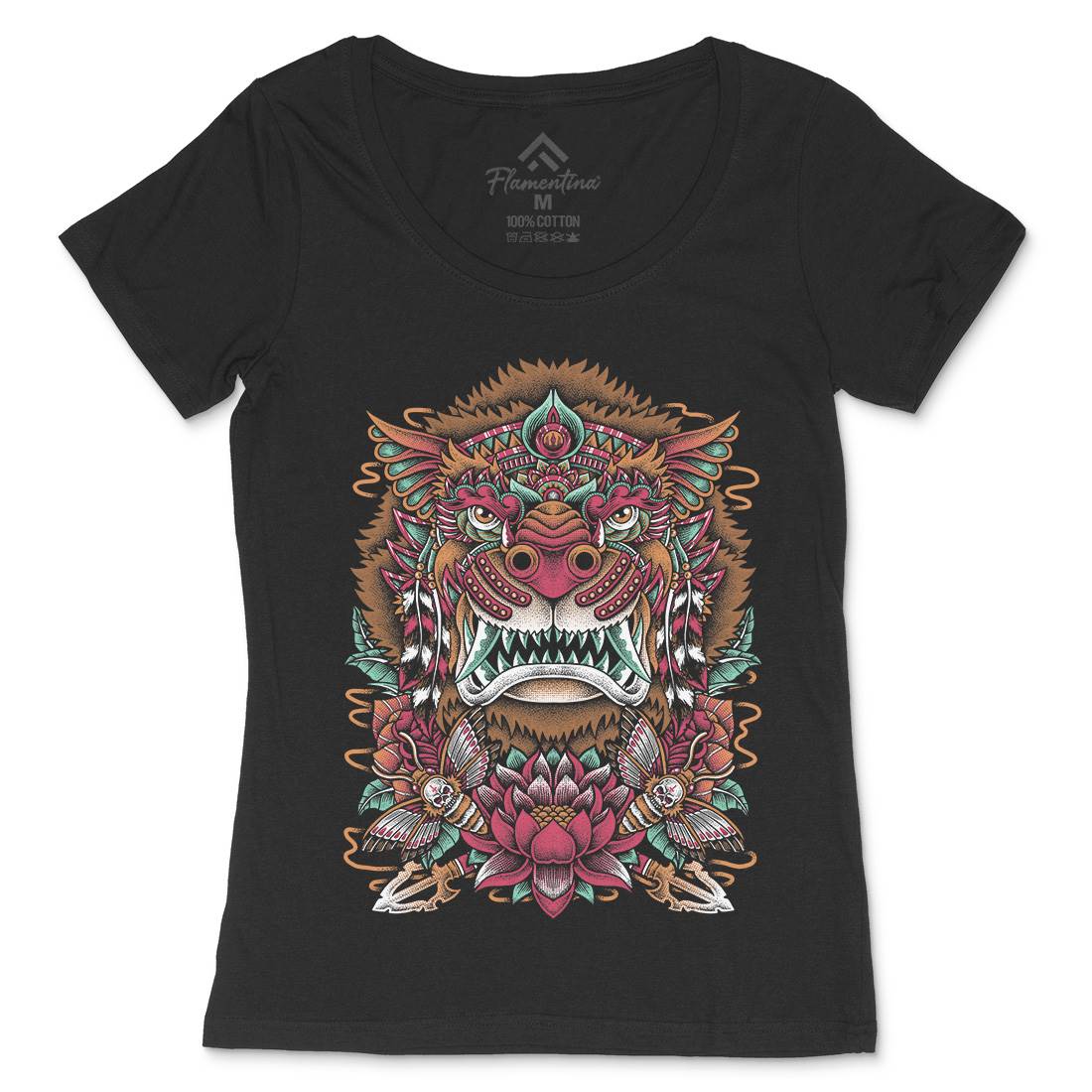 Rise Of Lion Womens Scoop Neck T-Shirt Animals D071