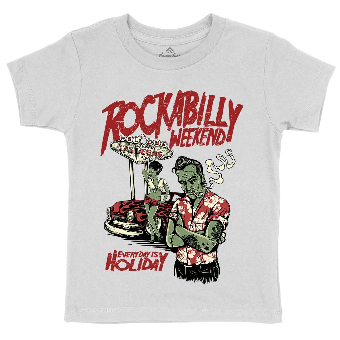 Rockabilly Kids Organic Crew Neck T-Shirt Music D072