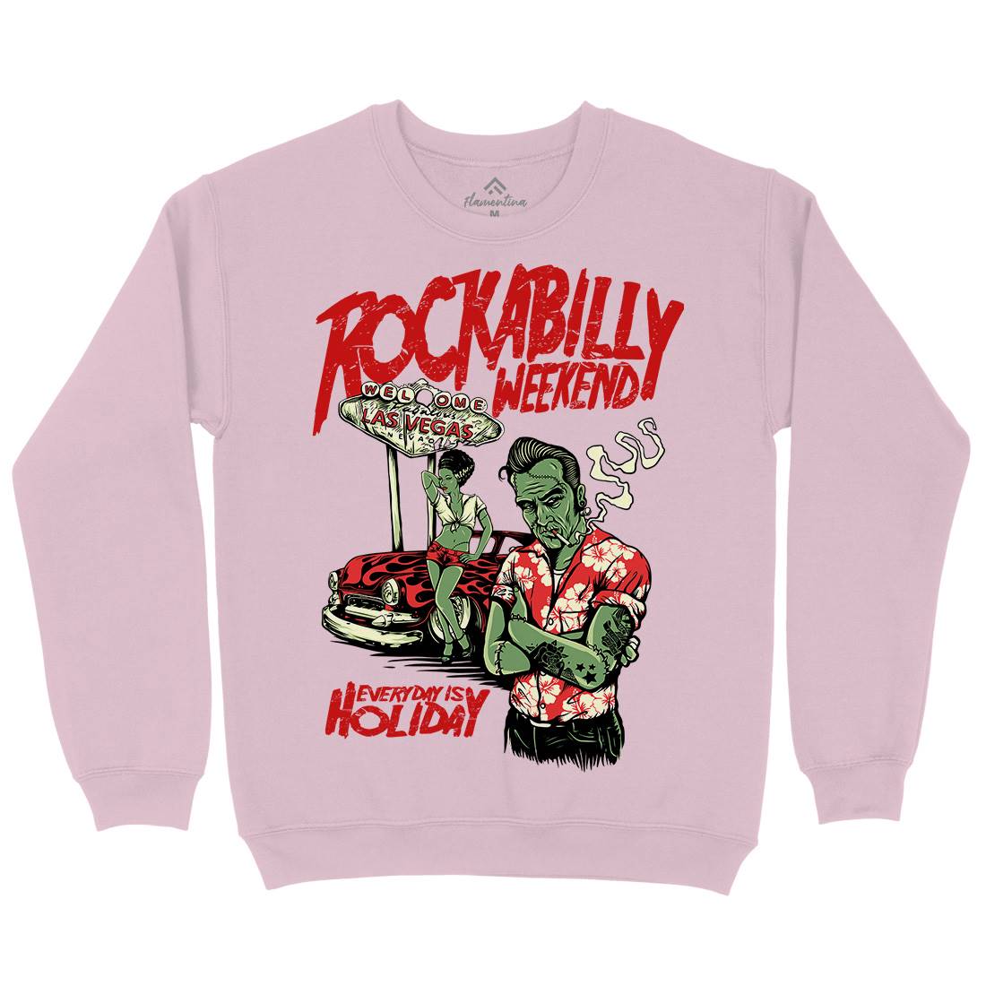 Rockabilly Kids Crew Neck Sweatshirt Music D072