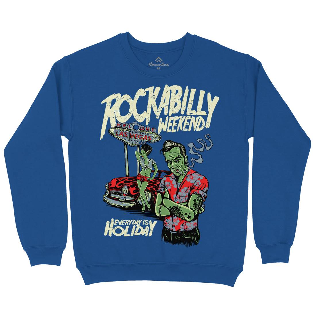 Rockabilly Kids Crew Neck Sweatshirt Music D072