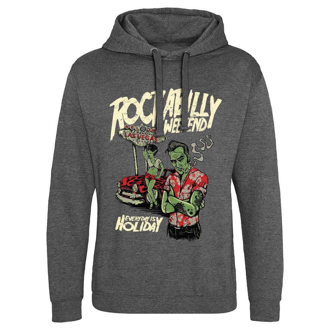 Rockabilly Mens Hoodie Without Pocket Music D072