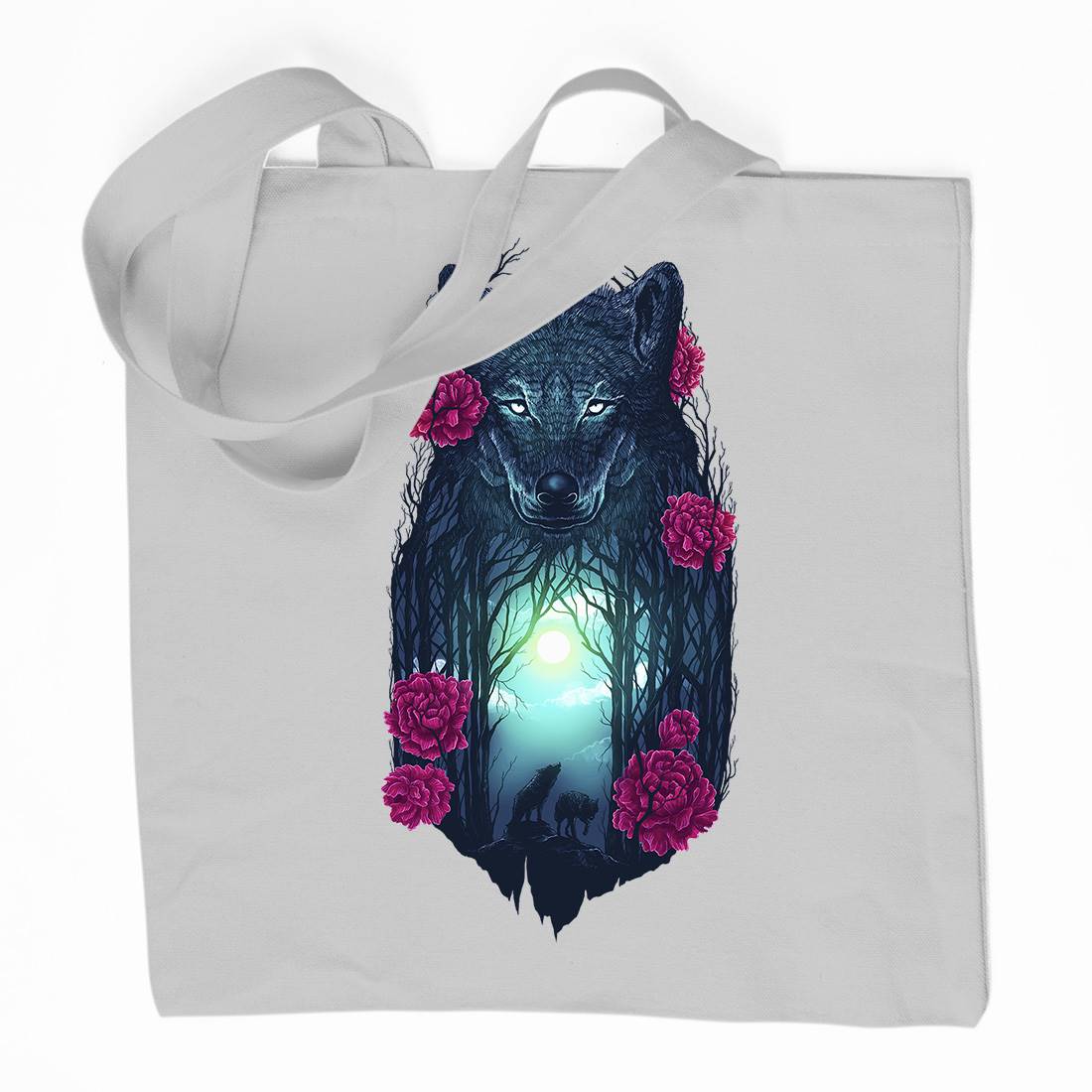 Running With The Wolves Organic Premium Cotton Tote Bag Animals D073