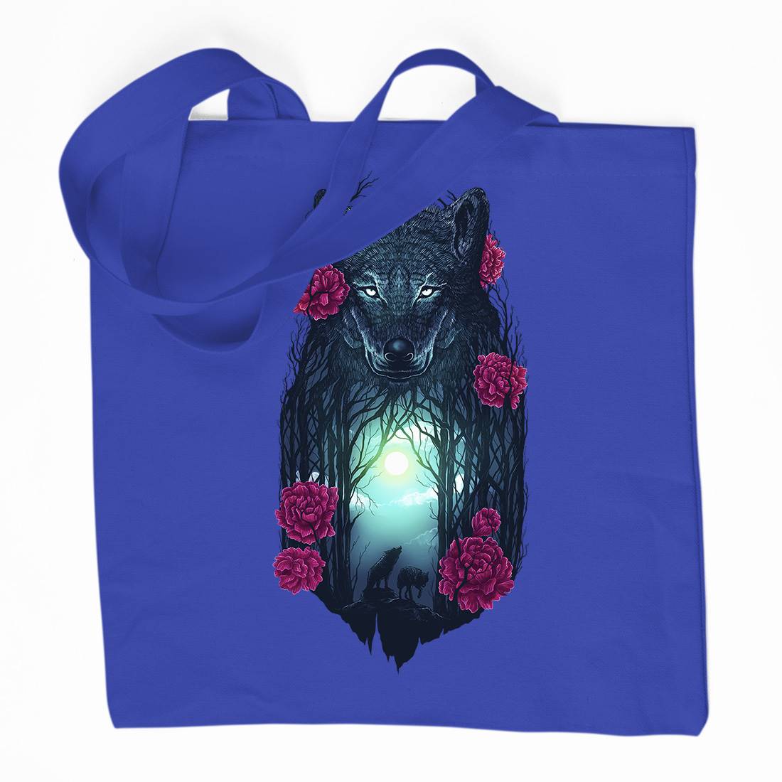 Running With The Wolves Organic Premium Cotton Tote Bag Animals D073