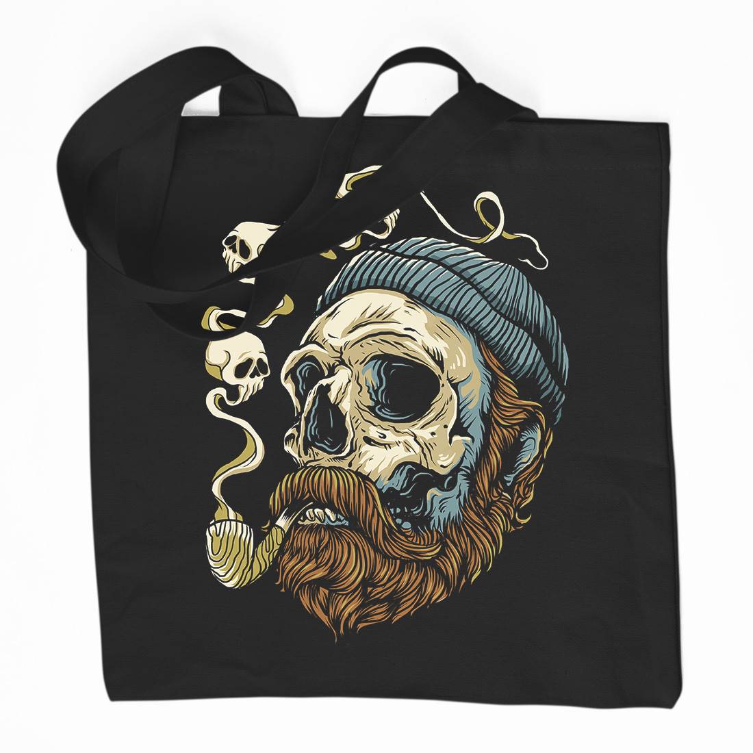 Sailor Skull Organic Premium Cotton Tote Bag Navy D074