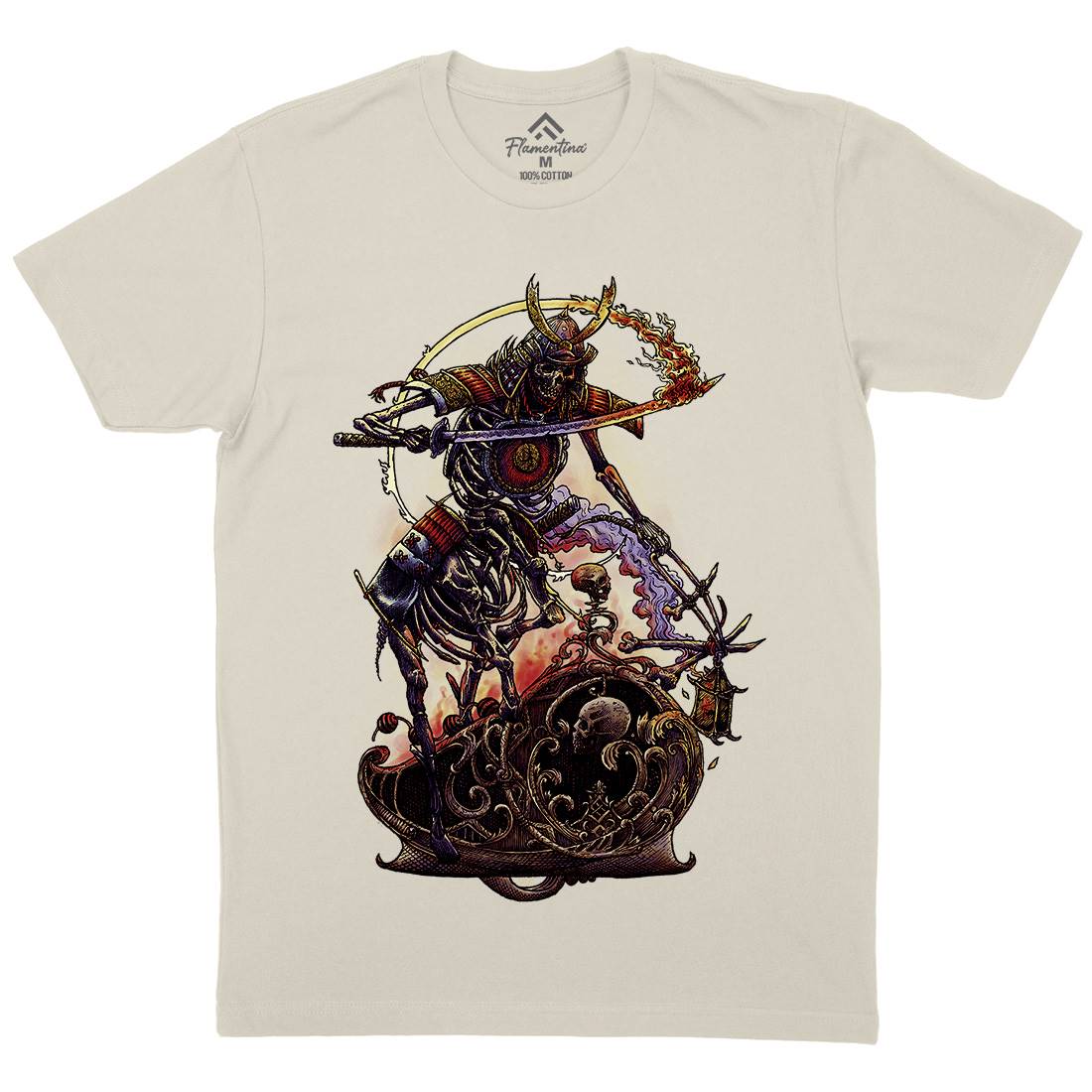 Samurai Centaur Mens Organic Crew Neck T-Shirt Warriors D076