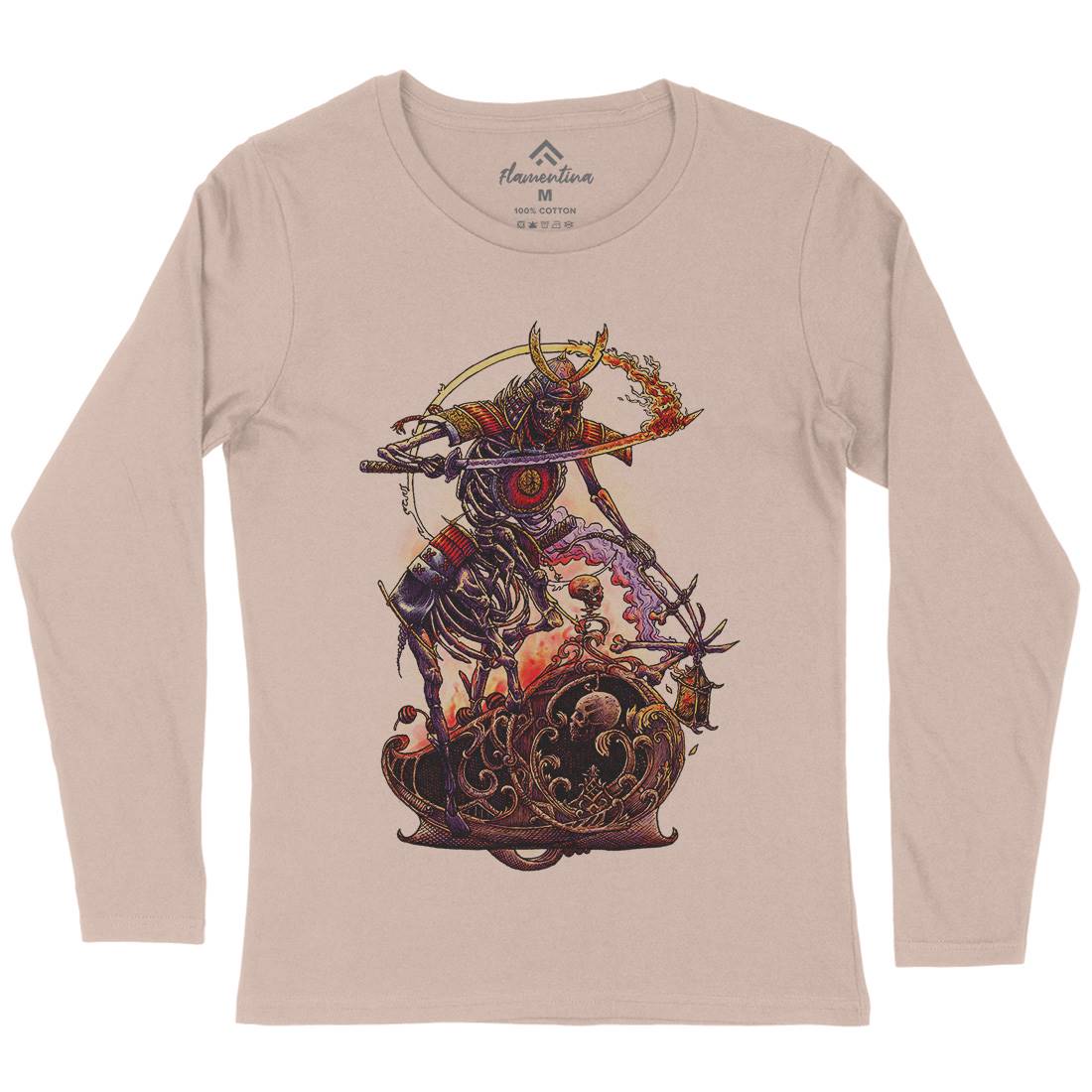 Samurai Centaur Womens Long Sleeve T-Shirt Warriors D076