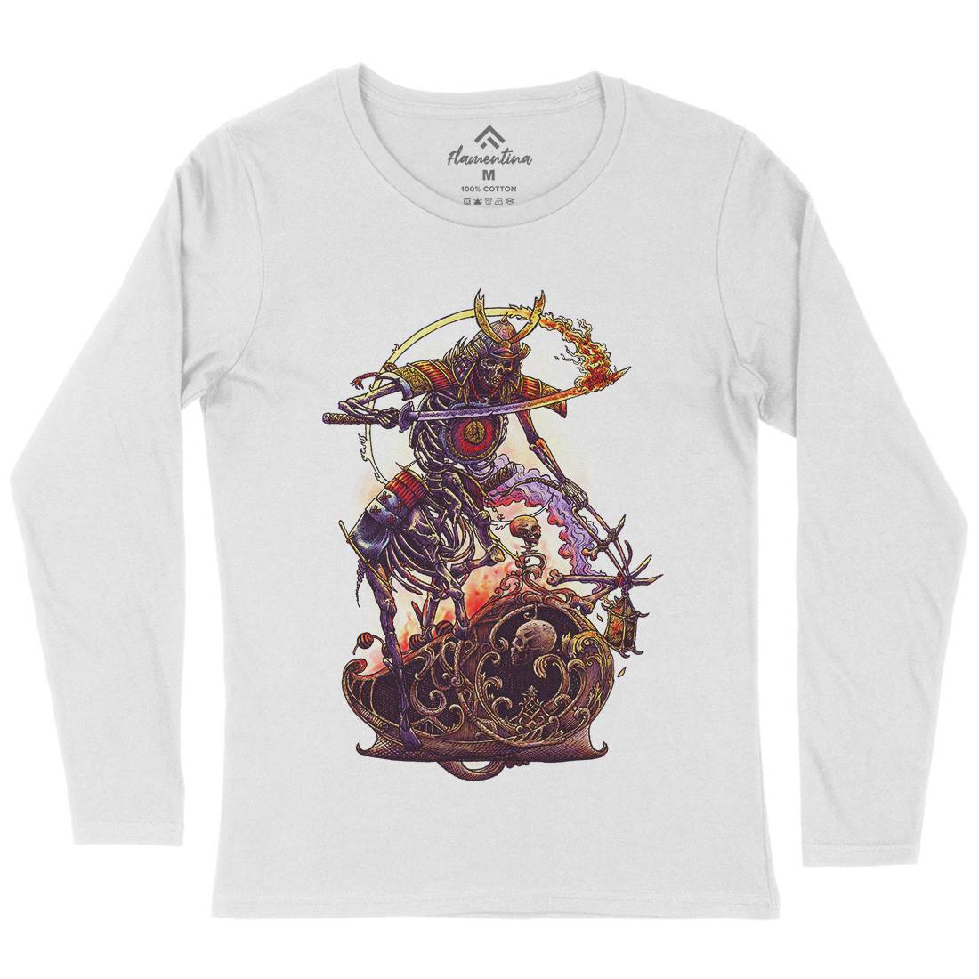 Samurai Centaur Womens Long Sleeve T-Shirt Warriors D076