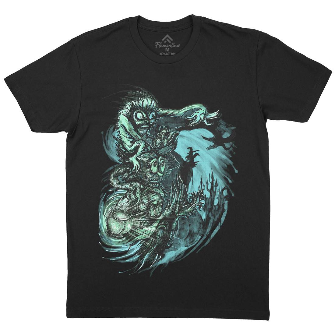 Playing With Shadows Mens Crew Neck T-Shirt Horror D077