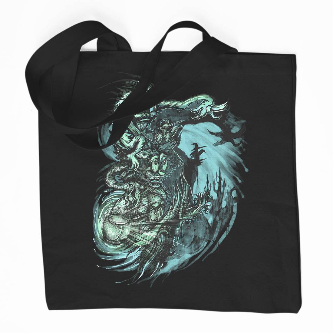 Playing With Shadows Organic Premium Cotton Tote Bag Horror D077