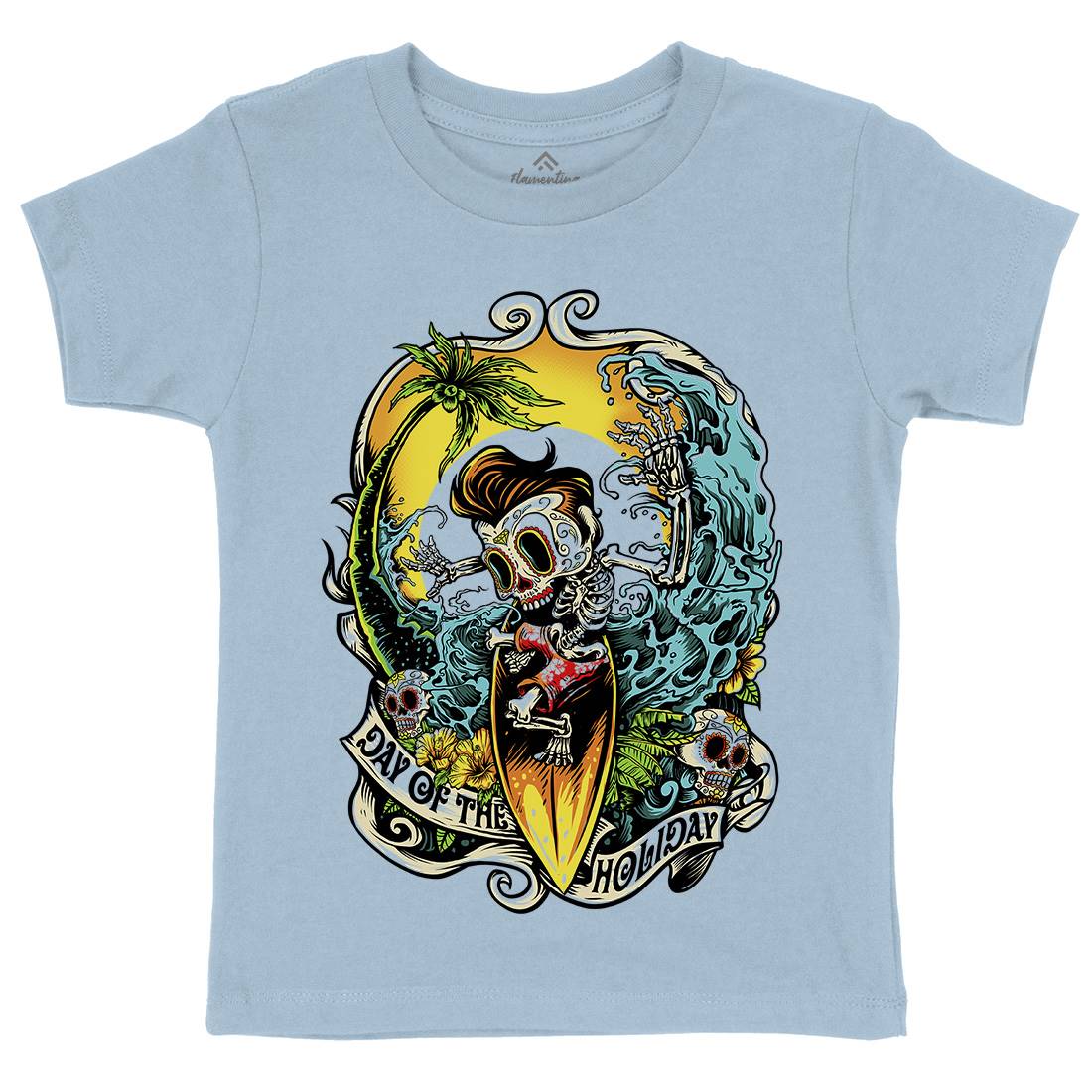 Skull Kids Organic Crew Neck T-Shirt Holiday D083