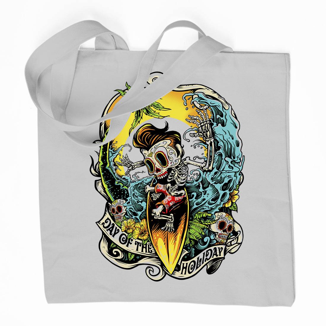 Skull Organic Premium Cotton Tote Bag Holiday D083