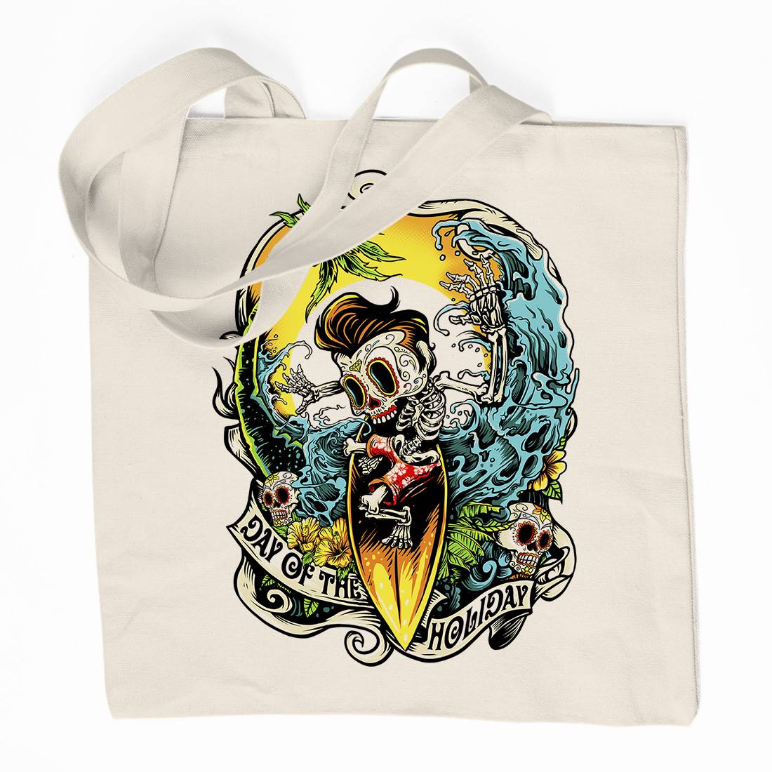 Skull Organic Premium Cotton Tote Bag Holiday D083