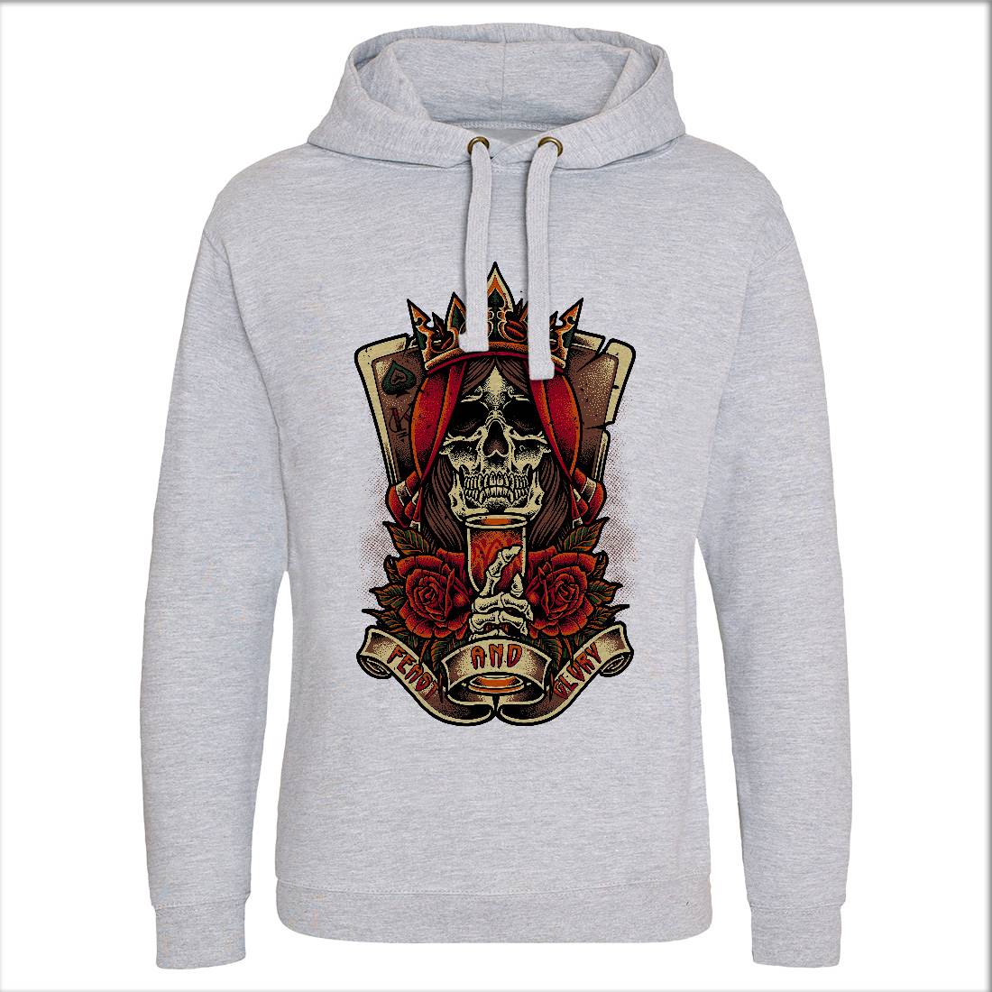 Skull King Mens Hoodie Without Pocket Horror D084