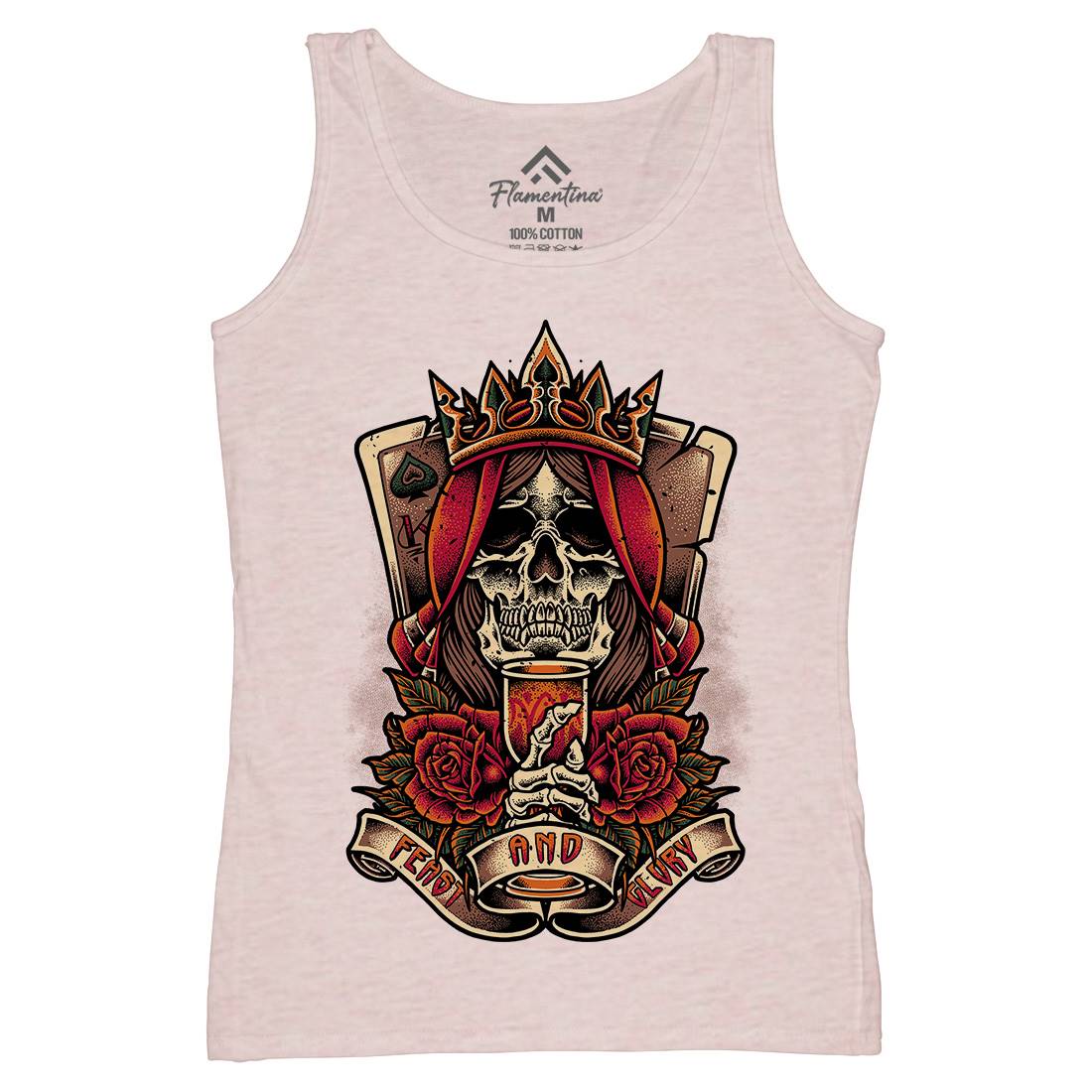 Skull King Womens Organic Tank Top Vest Horror D084