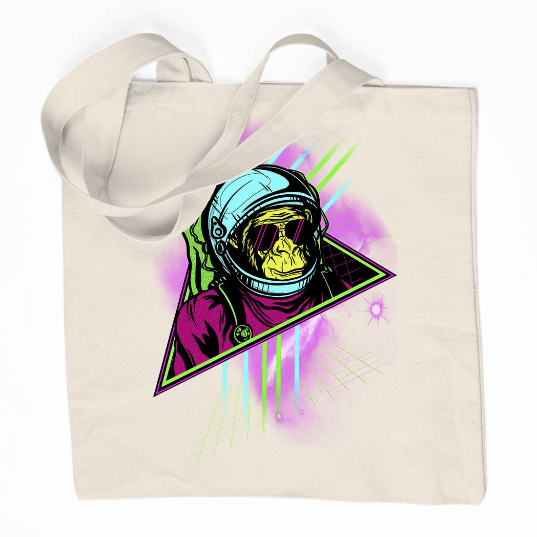 Monkey Organic Premium Cotton Tote Bag Space D086